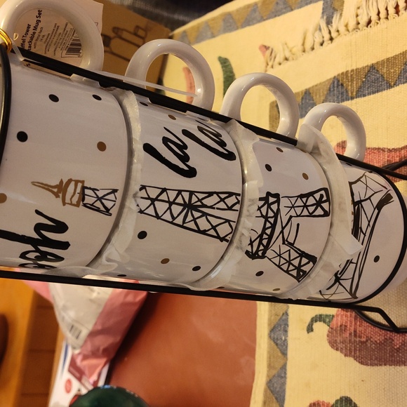 BT1- American Atelier Eiffel Tower Stackable Mugs - Picture 6 of 7